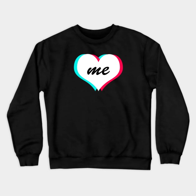 TikTok Heart Me White Crewneck Sweatshirt by ThingyDilly